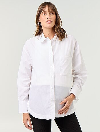 Camisa de amamentação com fenda lateral