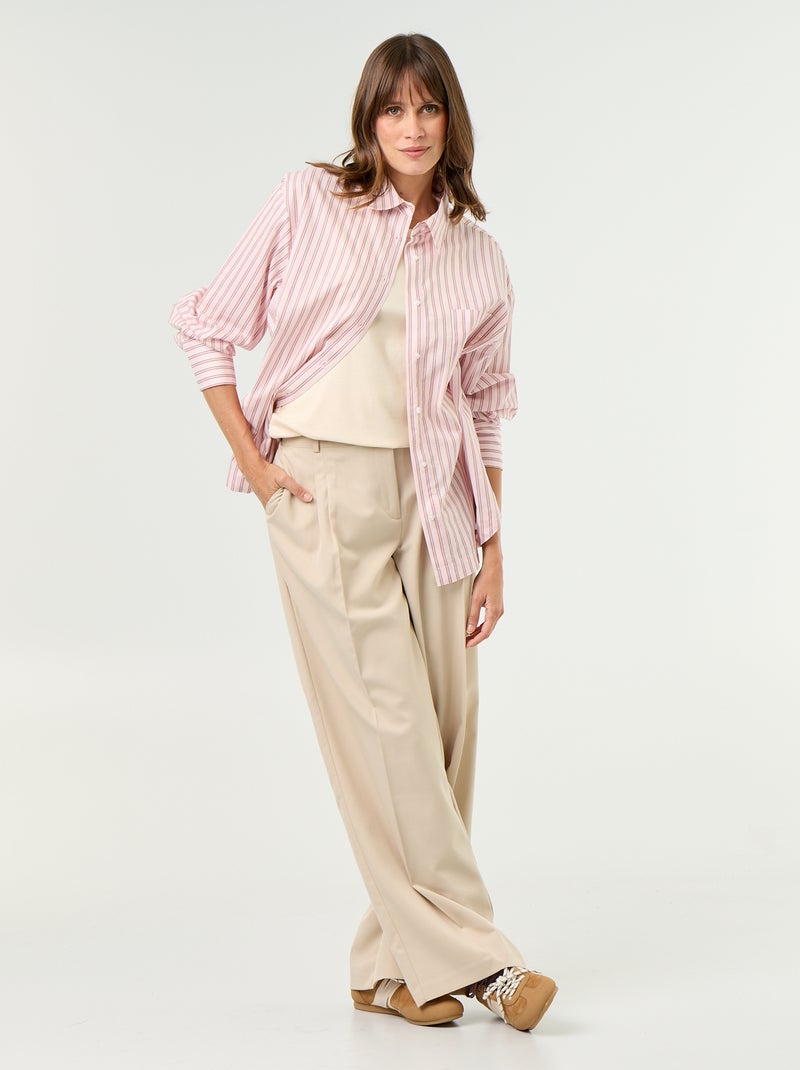 Camisa de amamentação com fenda lateral Rosa - Kiabi