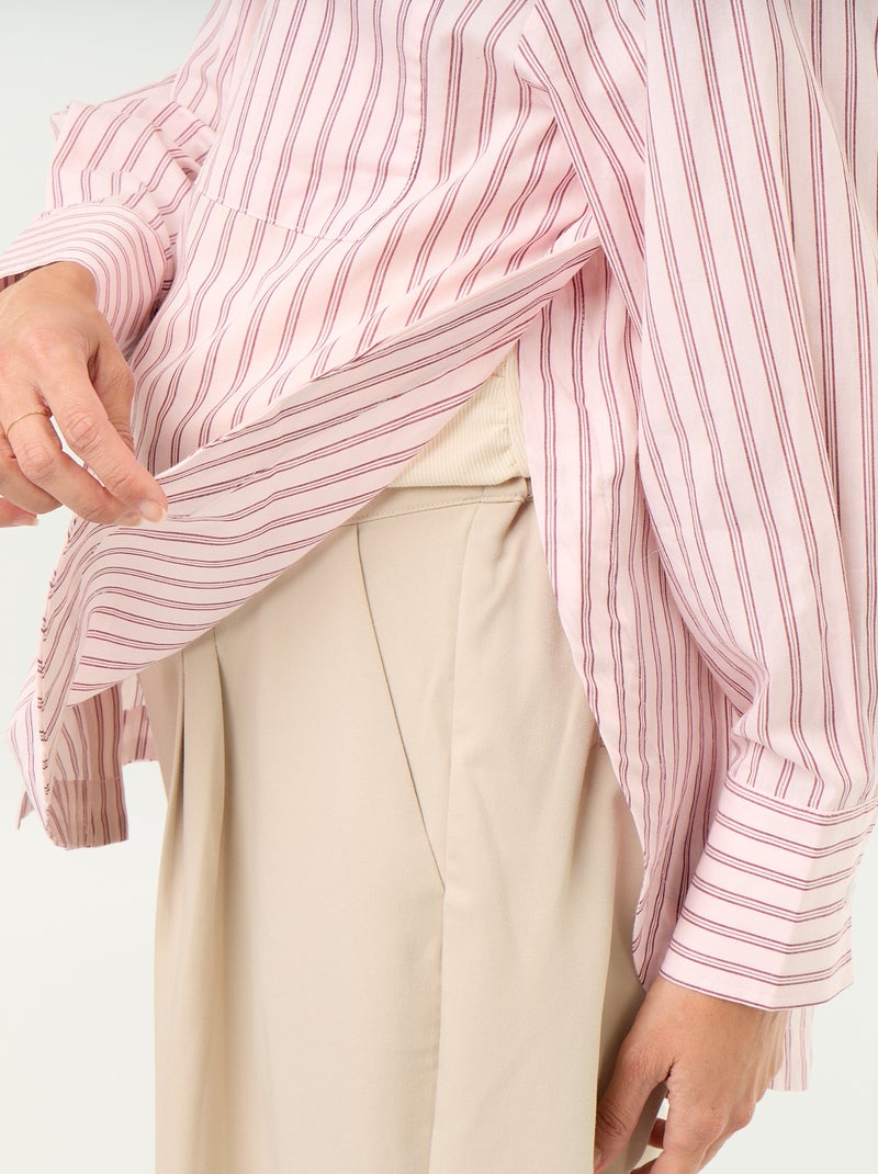 Camisa de amamentação com fenda lateral Rosa - Kiabi