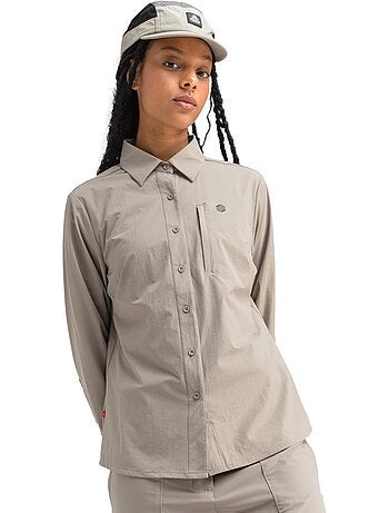 Camisa de caminhada de manga comprida para mulher