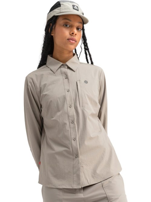 Camisa de caminhada de manga comprida para mulher - Kiabi Camisa de caminhada de manga comprida para mulher - Kiabi