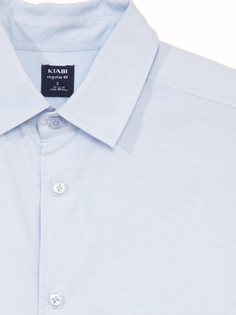 Camisa de chambray - coleção fácil de vestir AZUL - Kiabi