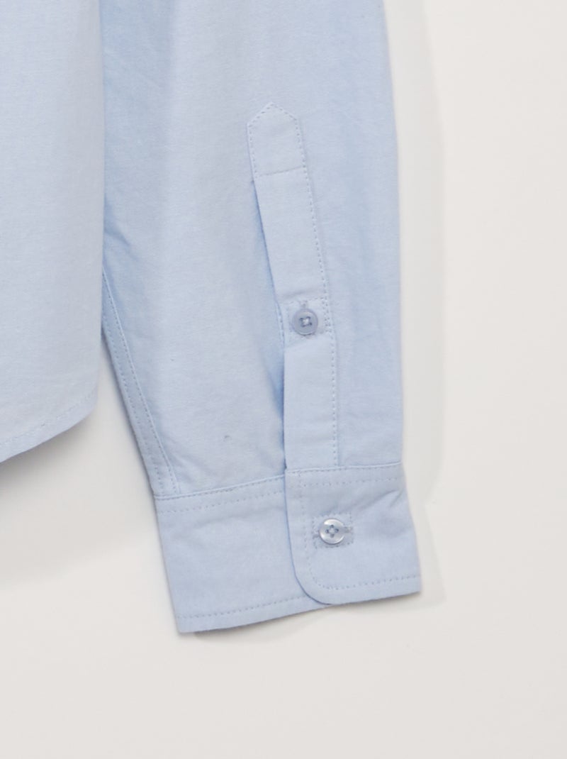 Camisa de chambray - coleção fácil de vestir AZUL - Kiabi