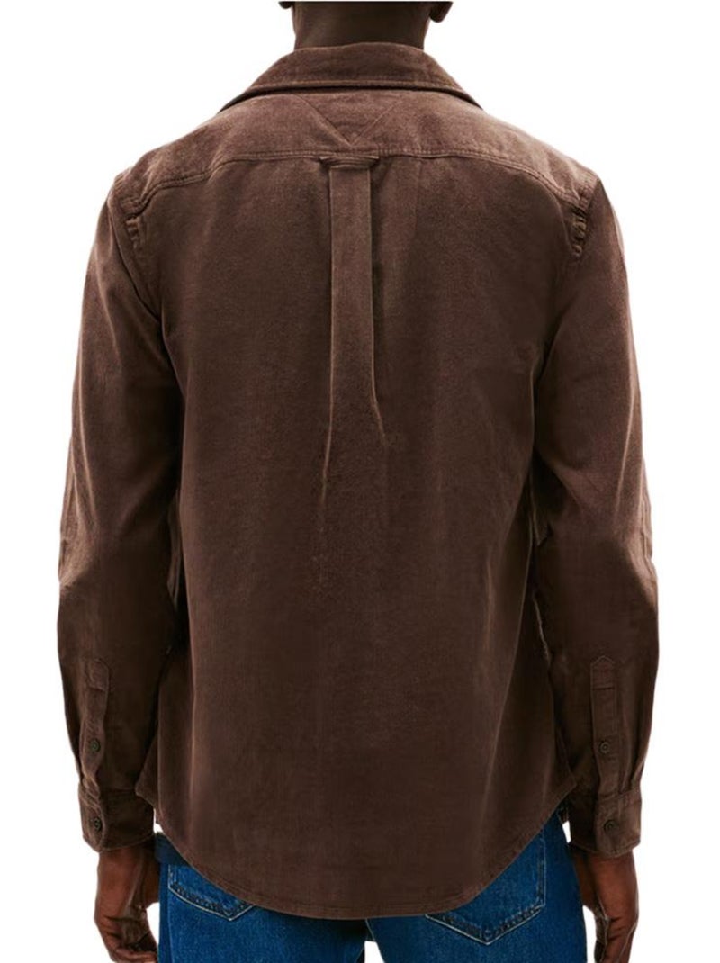 Camisa de Corduroy Marrom para Homem Tommy Hilfiger Castanho-capuccino - Kiabi
