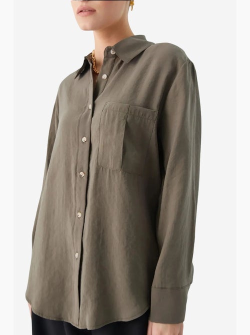 Camisa de corte descontraído com bolso mixray - Kiabi Camisa de corte descontraído com bolso mixray - Kiabi