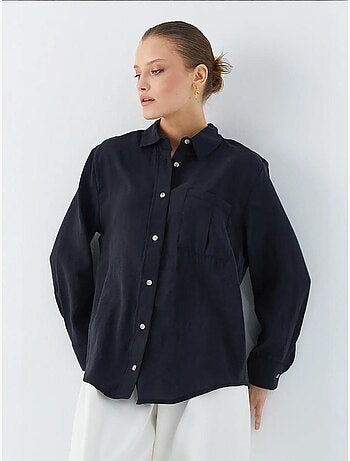 Camisa de corte descontraído com bolso mixray