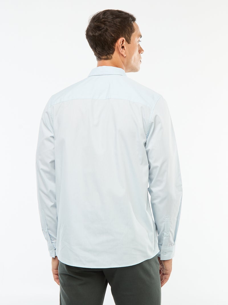 Camisa de corte direito Azul - Kiabi
