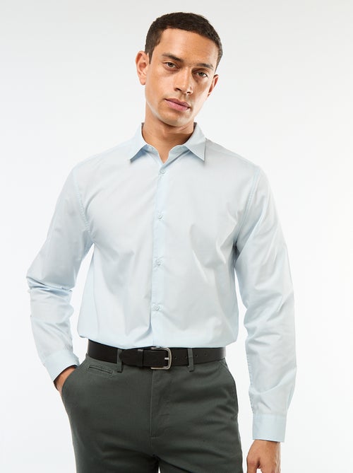 Camisa de corte direito branca - Kiabi