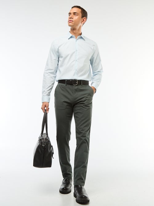 Camisa de corte direito branca - Kiabi