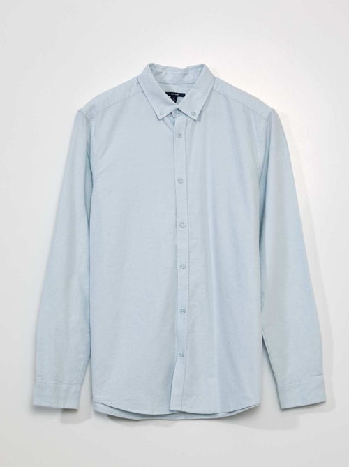 Camisa de corte direito de manga comprida - Kiabi
