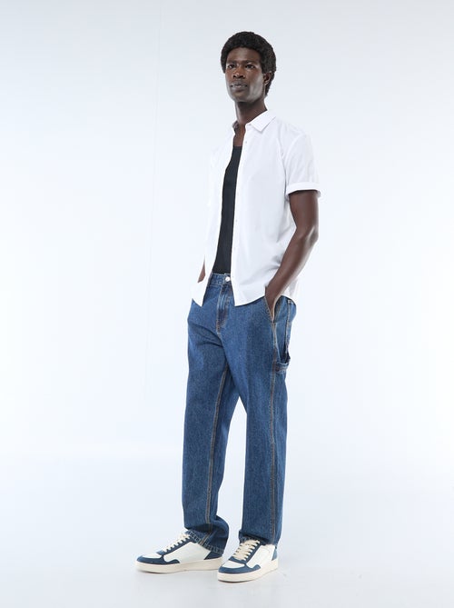 Camisa de corte direito de manga curta - Kiabi