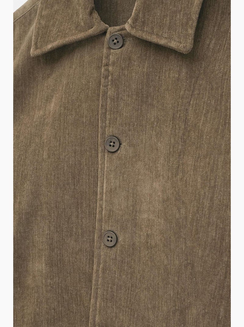 Camisa de corte regular giesto Cáqui - Kiabi