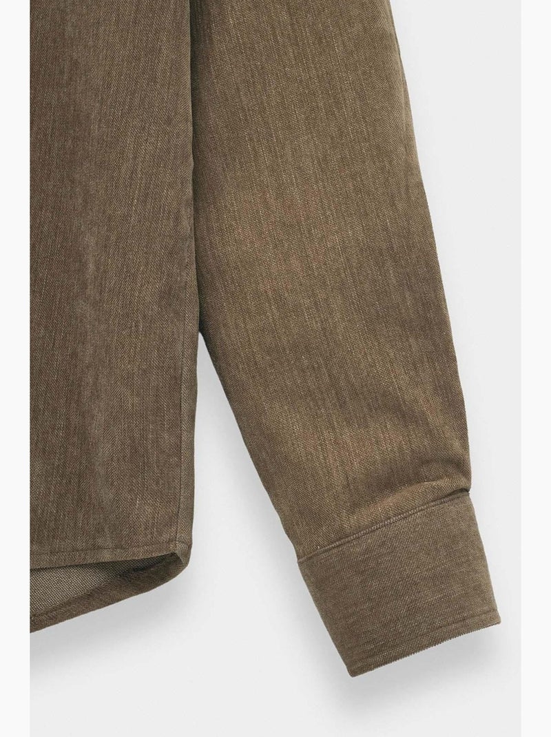 Camisa de corte regular giesto Cáqui - Kiabi