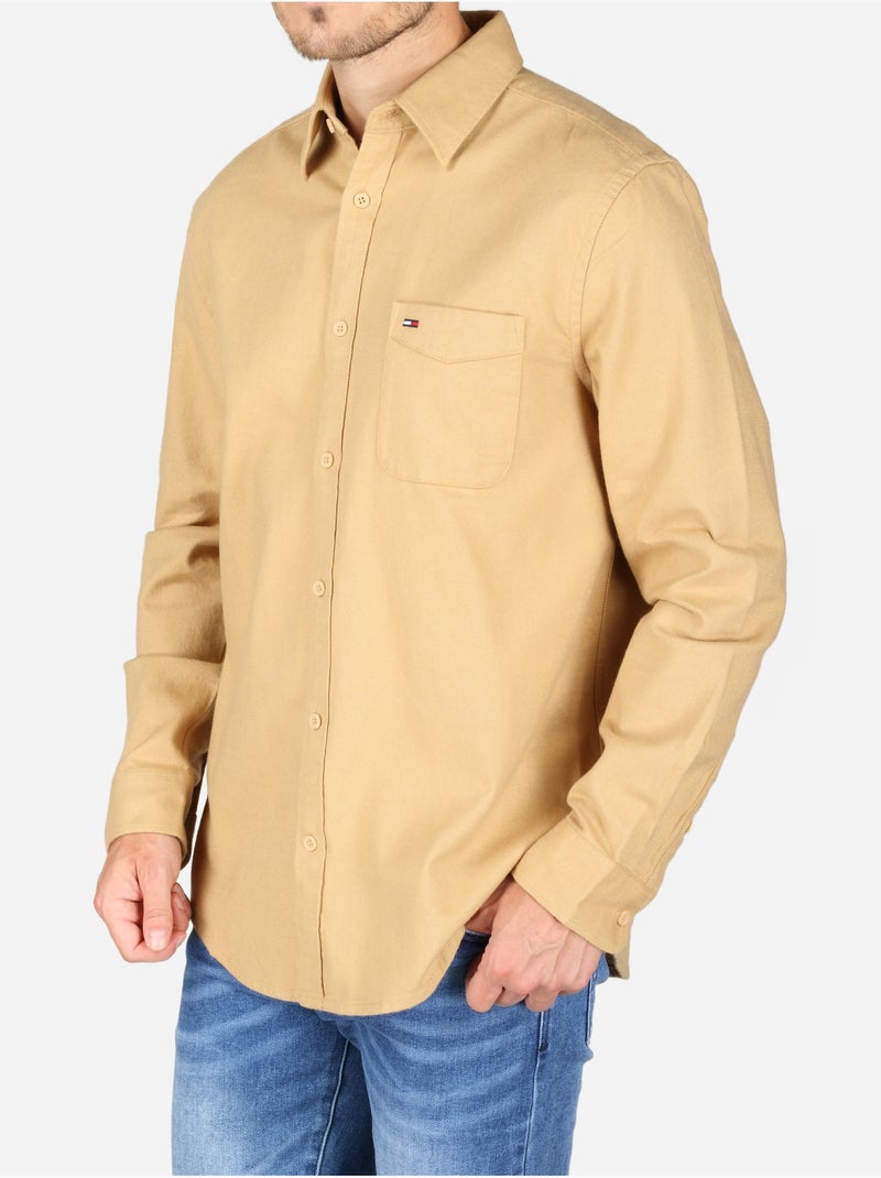 Camisa de corte reto - tommy jeans Bege - Kiabi