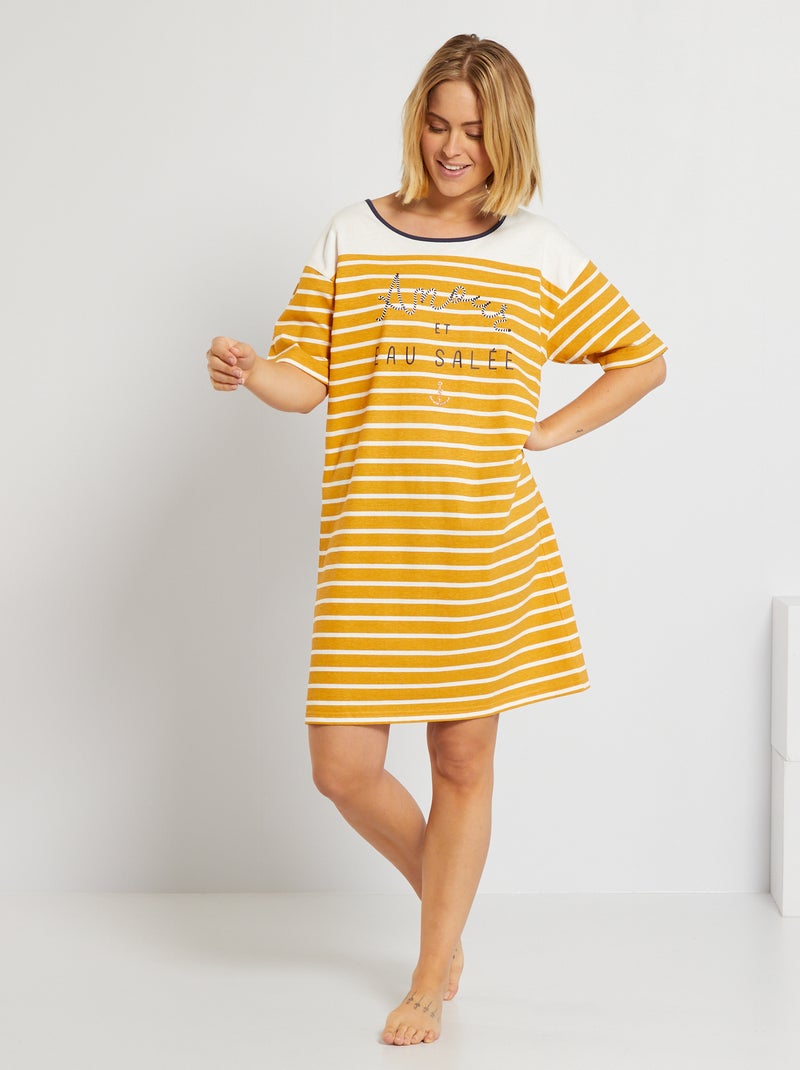 Camisa de dormir AMARELO - Kiabi