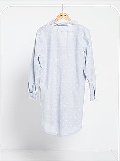 Camisa de dormir às riscas - Kiabi