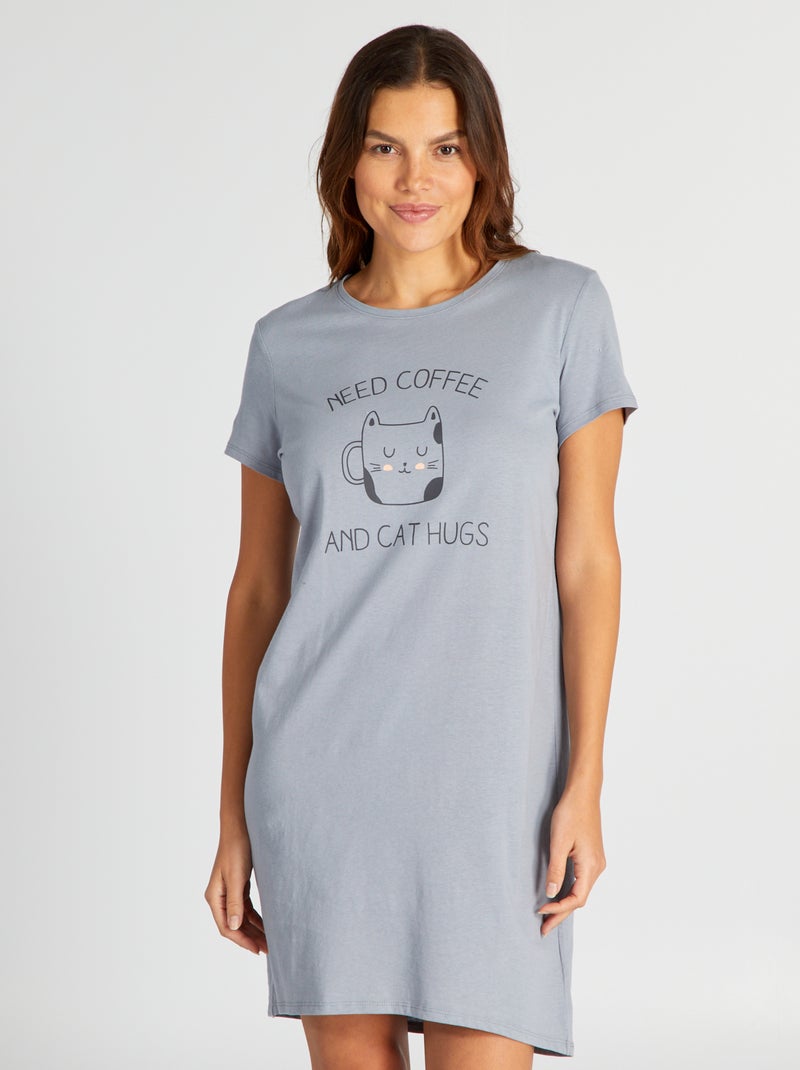 Camisa de dormir AZUL - Kiabi