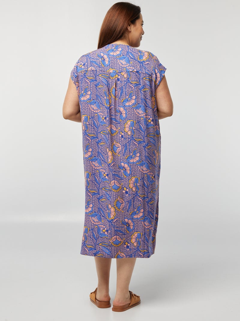 Camisa de dormir com estampado AZUL - Kiabi