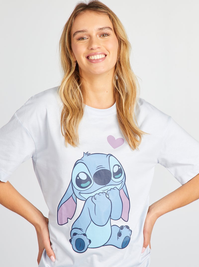 Camisa de dormir com estampado 'Stitch' AZUL - Kiabi