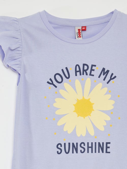 Camisa de dormir com folhos - Kiabi