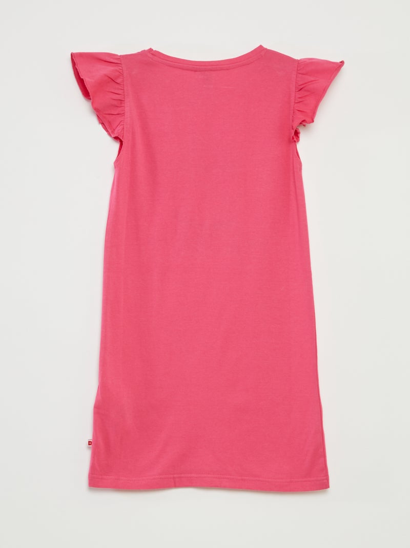 Camisa de dormir com folhos e impressão VERMELHO - Kiabi