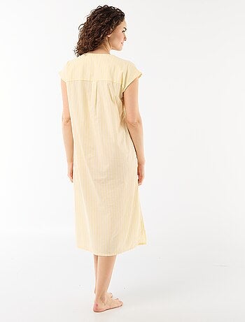 Camisa de dormir comprida em algodão