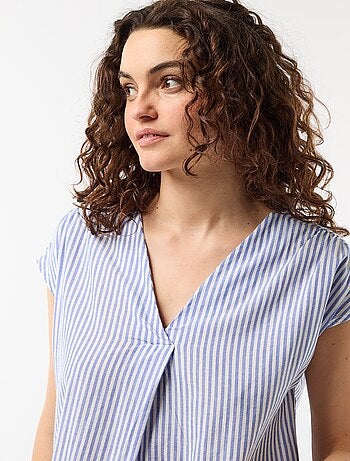 Camisa de dormir comprida em algodão