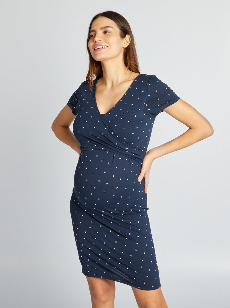 Camisa de dormir de amamentação AZUL - Kiabi