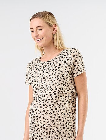 Camisa de dormir de amamentação com mensagem