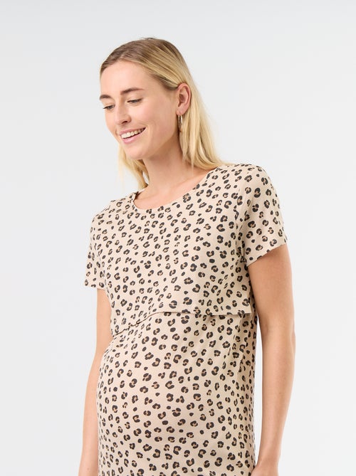 Camisa de dormir de amamentação com mensagem - Kiabi