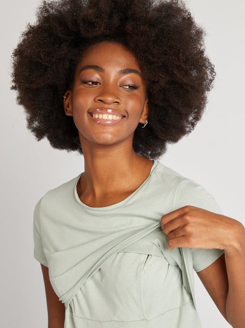 Camisa de dormir de amamentação com mensagem - Kiabi