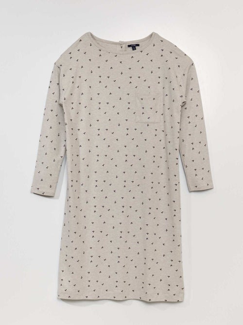 Camisa de dormir em jersey - Fácil de Vestir - Kiabi Camisa de dormir em jersey - Fácil de Vestir - Kiabi