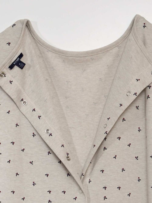 Camisa de dormir em jersey - Fácil de Vestir - Kiabi Camisa de dormir em jersey - Fácil de Vestir - Kiabi