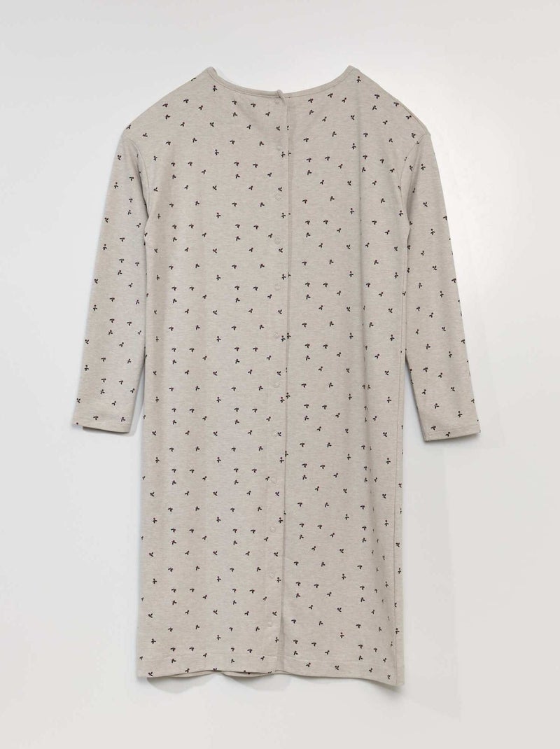 Camisa de dormir em jersey - So Easy BEGE - Kiabi