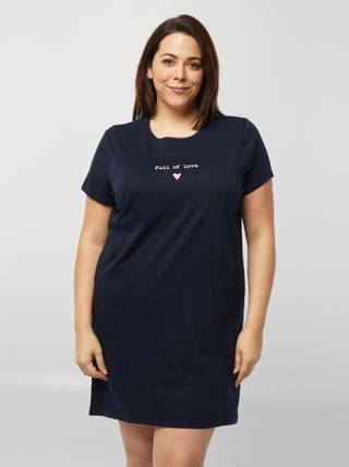 Camisa de dormir em jersey
