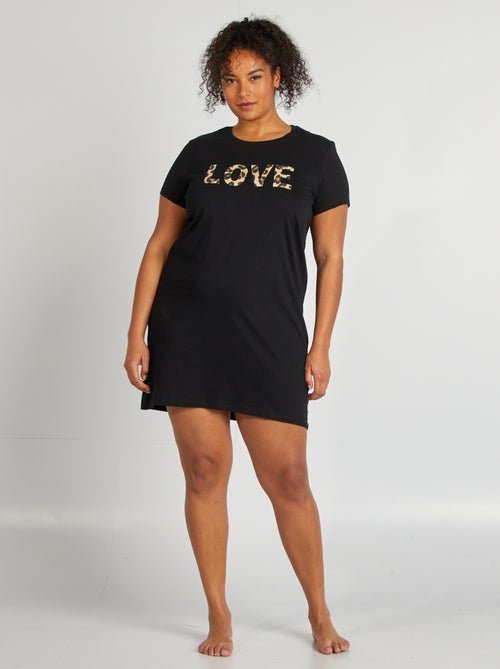 Camisa de dormir em jersey - Kiabi