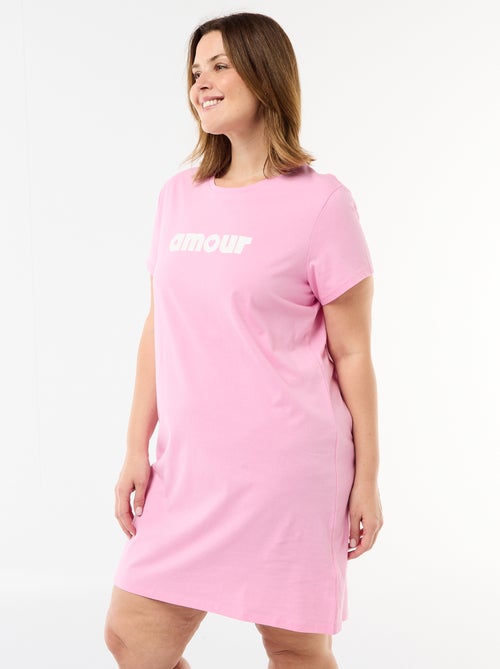 Camisa de dormir em jersey - Kiabi