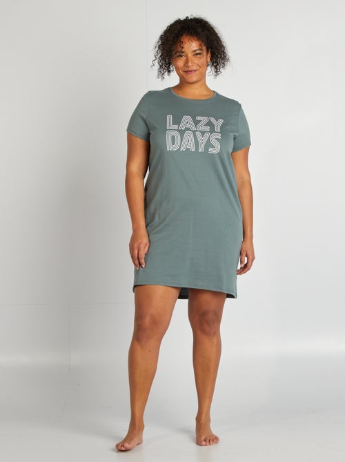 Camisa de dormir em jersey - Kiabi