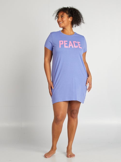 Camisa de dormir em jersey - Kiabi