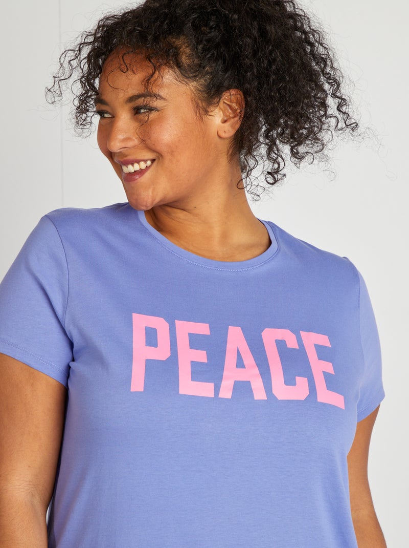 Camisa de dormir em jersey VIOLETA - Kiabi