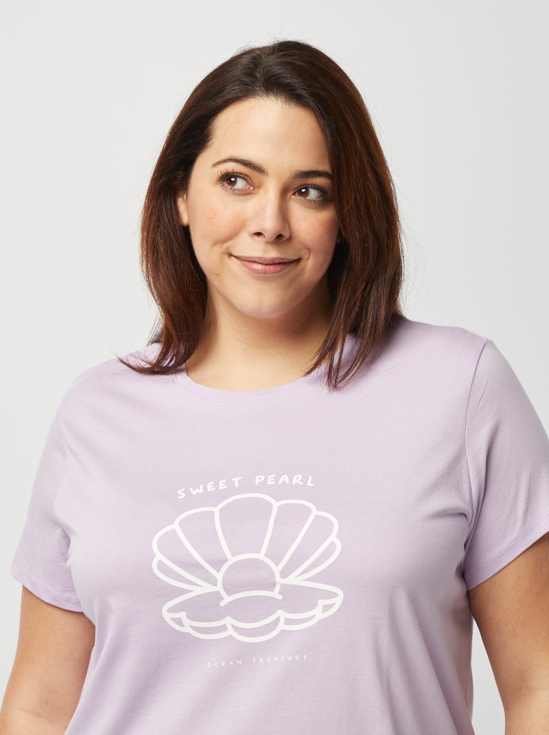 Camisa de dormir em jersey VIOLETA - Kiabi