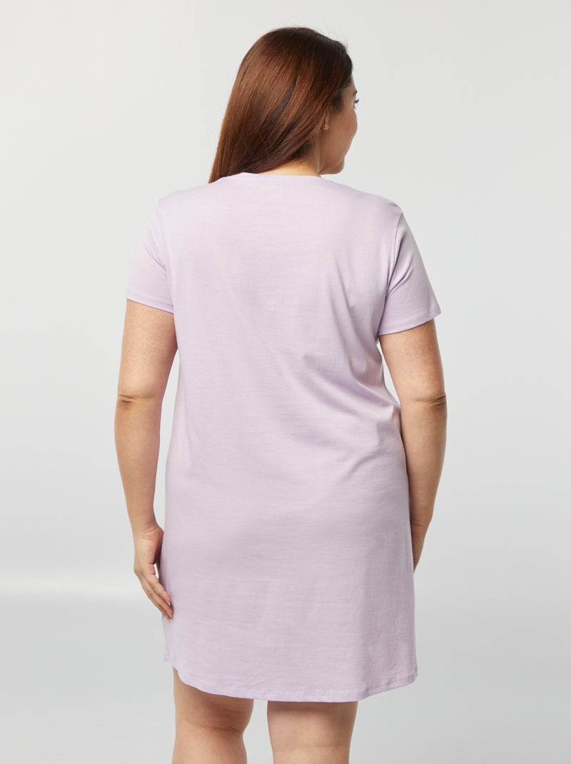 Camisa de dormir em jersey VIOLETA - Kiabi