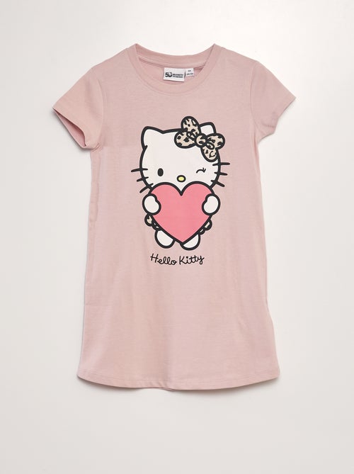 Camisa de dormir em malha jersey 'Hello Kitty' - Kiabi