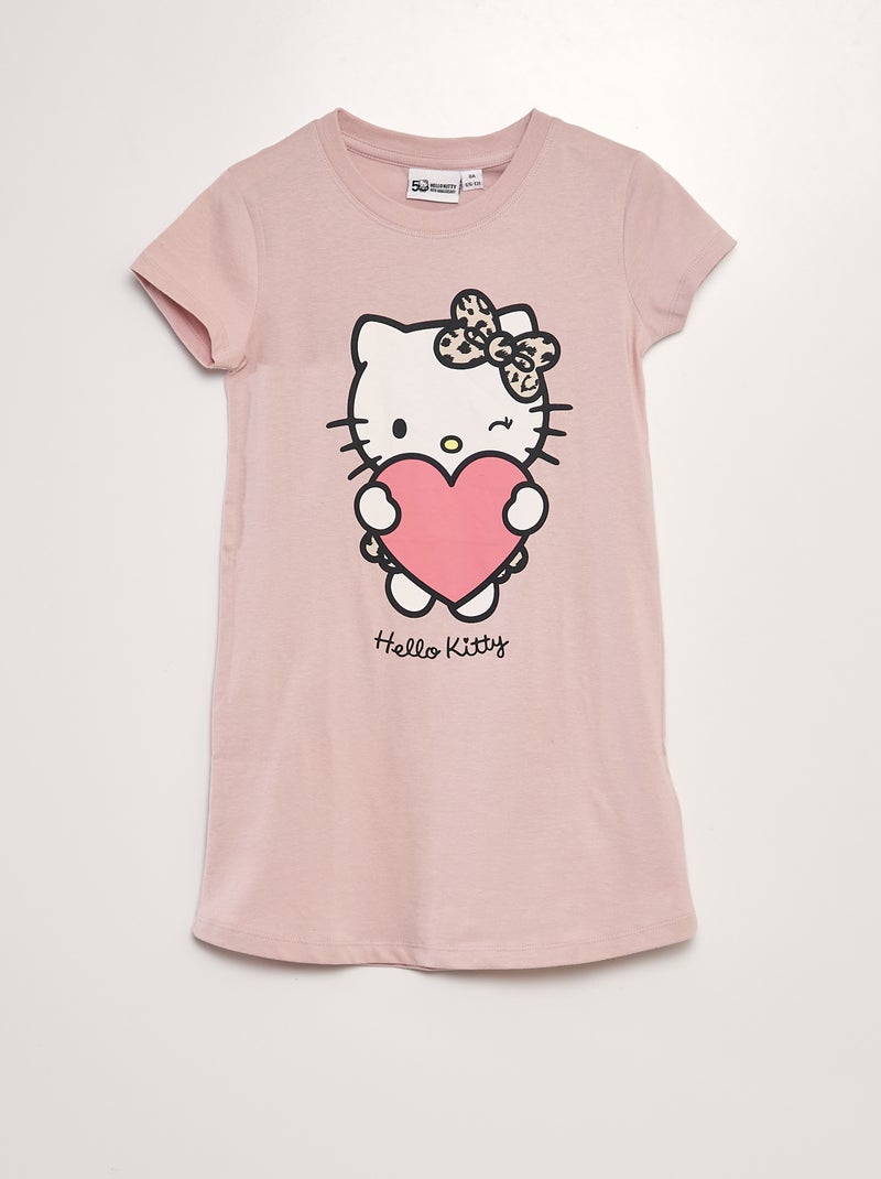 Camisa de dormir em malha jersey 'Hello Kitty' ROSA - Kiabi