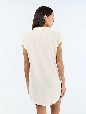 Camisa de dormir estampada de algodão