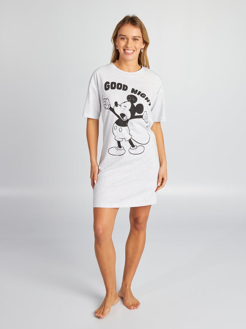 Camisa de dormir estampada 'Mickey' CINZA - Kiabi
