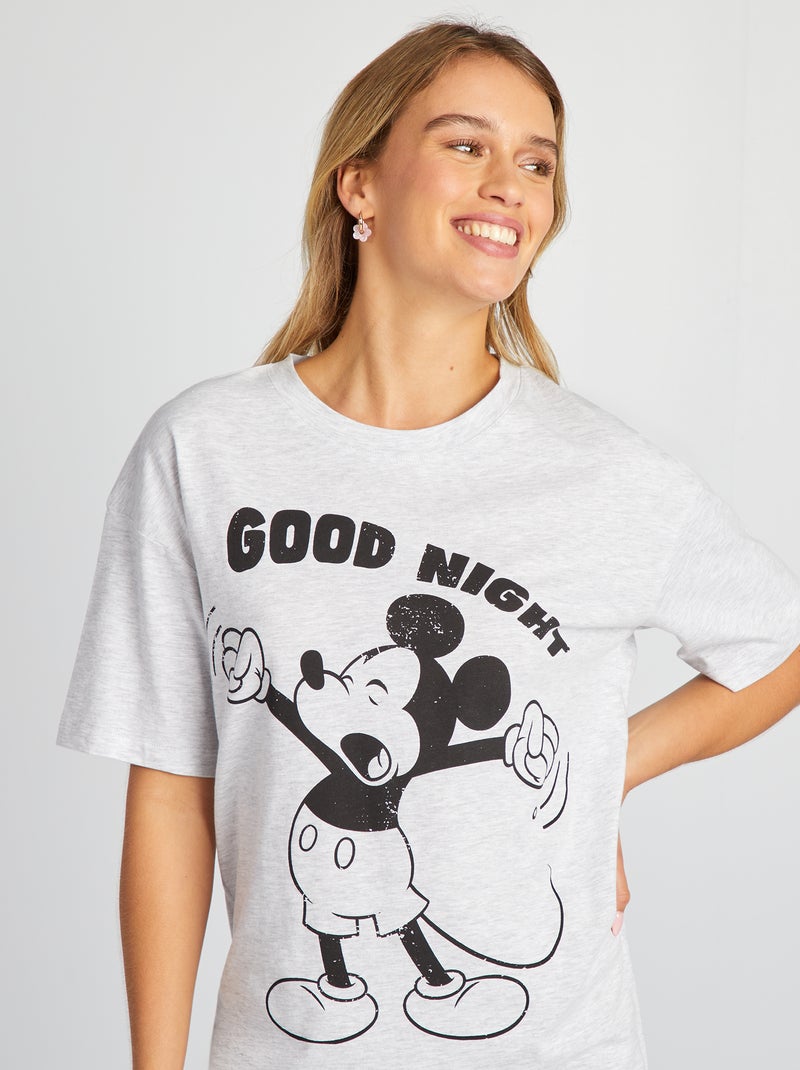 Camisa de dormir estampada 'Mickey' CINZA - Kiabi