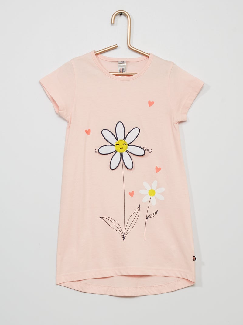Camisa de dormir estampada Rosa - Kiabi