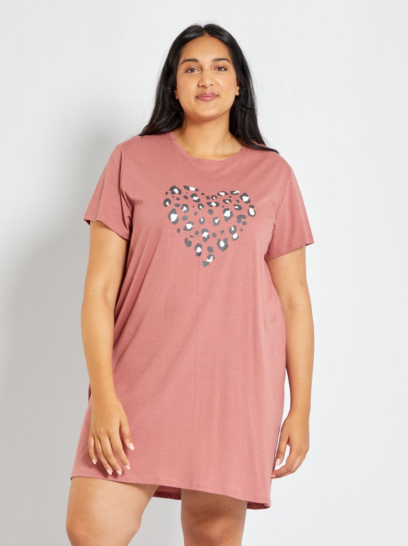 Camisa de dormir estampada ROSA - Kiabi