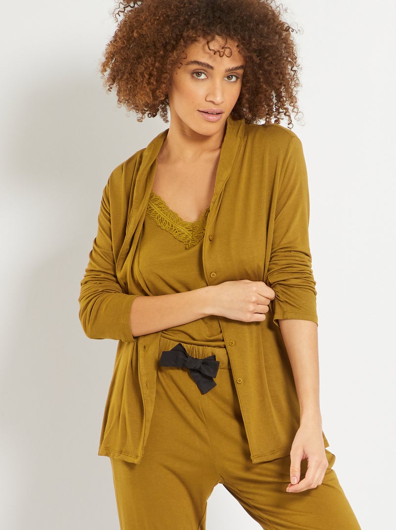 Camisa de dormir fluida CAQUI - Kiabi